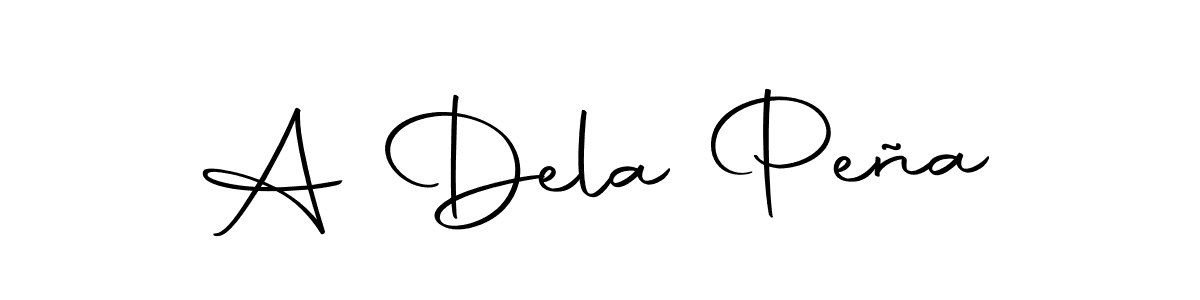The best way (Autography-DOLnW) to make a short signature is to pick only two or three words in your name. The name A Dela Peña include a total of six letters. For converting this name. A Dela Peña signature style 10 images and pictures png