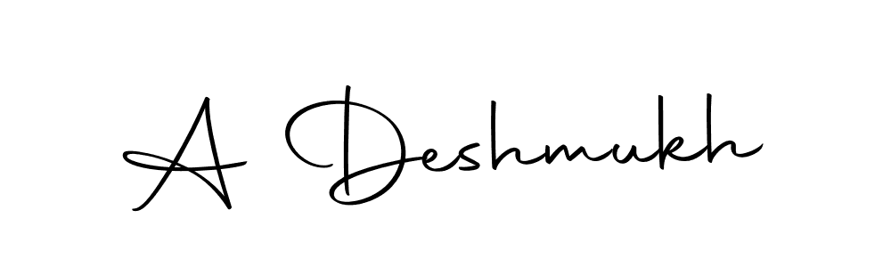 Create a beautiful signature design for name A Deshmukh. With this signature (Autography-DOLnW) fonts, you can make a handwritten signature for free. A Deshmukh signature style 10 images and pictures png