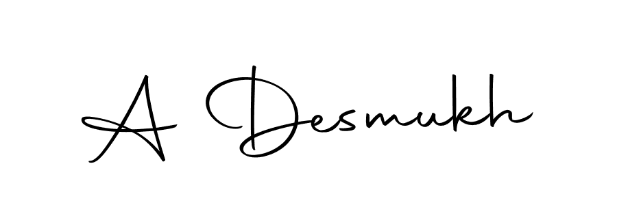 Create a beautiful signature design for name A Desmukh. With this signature (Autography-DOLnW) fonts, you can make a handwritten signature for free. A Desmukh signature style 10 images and pictures png