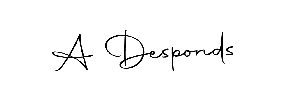 You should practise on your own different ways (Autography-DOLnW) to write your name (A Desponds) in signature. don't let someone else do it for you. A Desponds signature style 10 images and pictures png