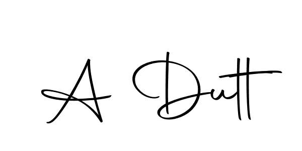 Use a signature maker to create a handwritten signature online. With this signature software, you can design (Autography-DOLnW) your own signature for name A Dutt. A Dutt signature style 10 images and pictures png