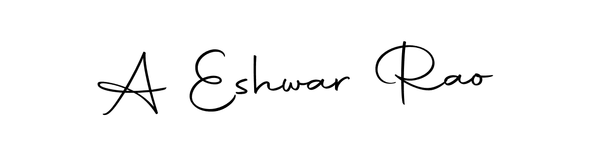 How to make A Eshwar Rao name signature. Use Autography-DOLnW style for creating short signs online. This is the latest handwritten sign. A Eshwar Rao signature style 10 images and pictures png