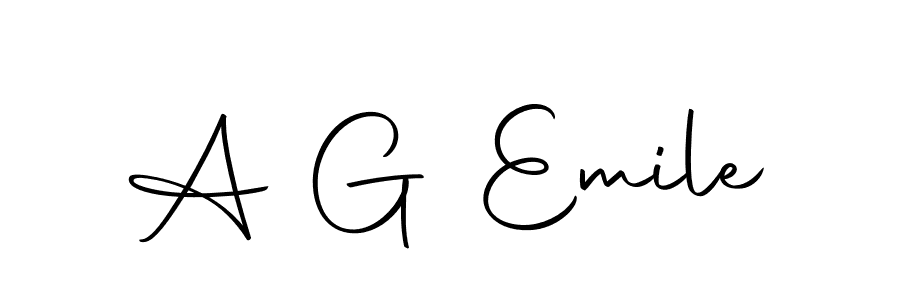 Also we have A G Emile name is the best signature style. Create professional handwritten signature collection using Autography-DOLnW autograph style. A G Emile signature style 10 images and pictures png