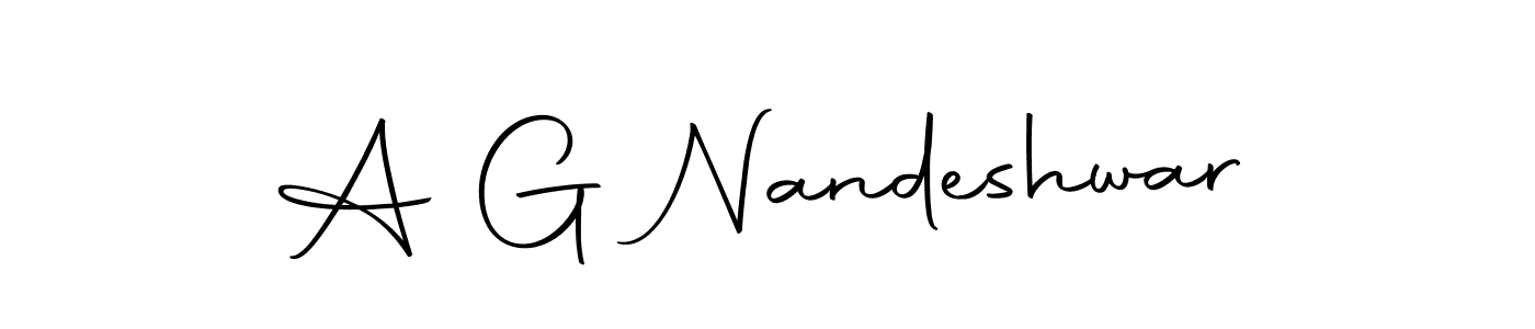 How to make A G Nandeshwar signature? Autography-DOLnW is a professional autograph style. Create handwritten signature for A G Nandeshwar name. A G Nandeshwar signature style 10 images and pictures png