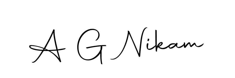 How to Draw A G Nikam signature style? Autography-DOLnW is a latest design signature styles for name A G Nikam. A G Nikam signature style 10 images and pictures png