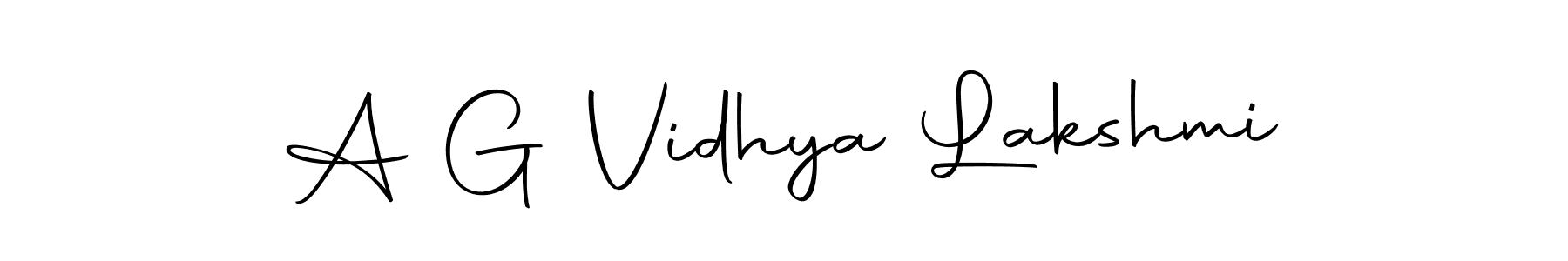 Design your own signature with our free online signature maker. With this signature software, you can create a handwritten (Autography-DOLnW) signature for name A G Vidhya Lakshmi. A G Vidhya Lakshmi signature style 10 images and pictures png