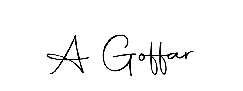 Use a signature maker to create a handwritten signature online. With this signature software, you can design (Autography-DOLnW) your own signature for name A Goffar. A Goffar signature style 10 images and pictures png