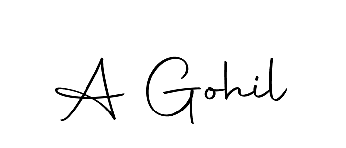 Create a beautiful signature design for name A Gohil. With this signature (Autography-DOLnW) fonts, you can make a handwritten signature for free. A Gohil signature style 10 images and pictures png