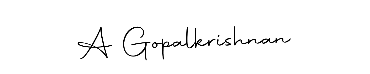 Make a beautiful signature design for name A Gopalkrishnan. With this signature (Autography-DOLnW) style, you can create a handwritten signature for free. A Gopalkrishnan signature style 10 images and pictures png