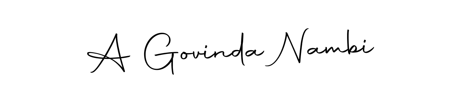 This is the best signature style for the A Govinda Nambi name. Also you like these signature font (Autography-DOLnW). Mix name signature. A Govinda Nambi signature style 10 images and pictures png