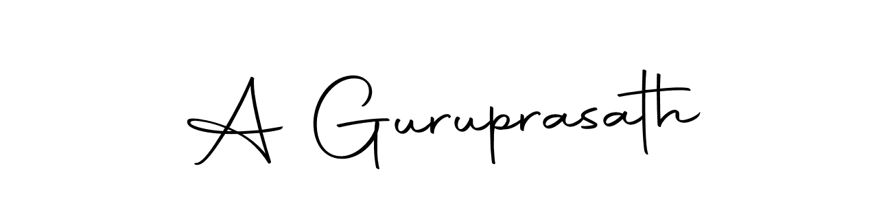 Use a signature maker to create a handwritten signature online. With this signature software, you can design (Autography-DOLnW) your own signature for name A Guruprasath. A Guruprasath signature style 10 images and pictures png