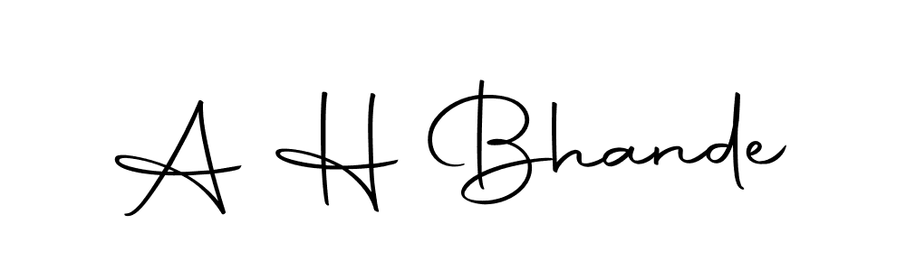 Design your own signature with our free online signature maker. With this signature software, you can create a handwritten (Autography-DOLnW) signature for name A H Bhande. A H Bhande signature style 10 images and pictures png