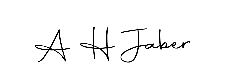 The best way (Autography-DOLnW) to make a short signature is to pick only two or three words in your name. The name A H Jaber include a total of six letters. For converting this name. A H Jaber signature style 10 images and pictures png