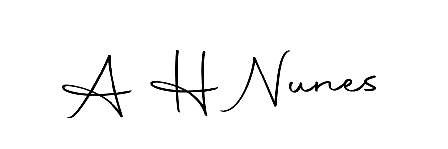 Create a beautiful signature design for name A H Nunes. With this signature (Autography-DOLnW) fonts, you can make a handwritten signature for free. A H Nunes signature style 10 images and pictures png