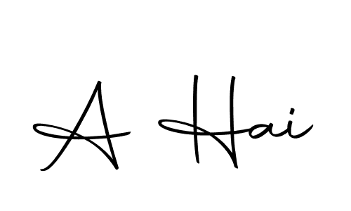 The best way (Autography-DOLnW) to make a short signature is to pick only two or three words in your name. The name A Hai include a total of six letters. For converting this name. A Hai signature style 10 images and pictures png