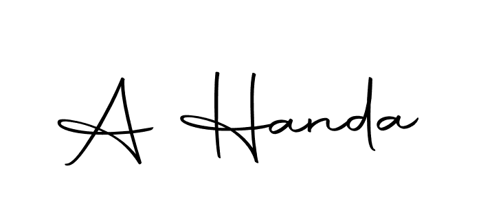 if you are searching for the best signature style for your name A Handa. so please give up your signature search. here we have designed multiple signature styles  using Autography-DOLnW. A Handa signature style 10 images and pictures png