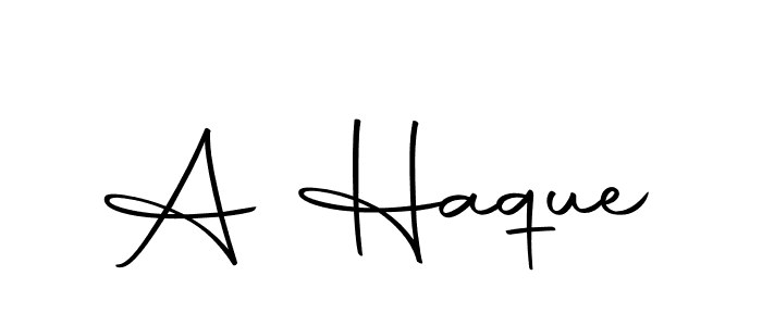 Create a beautiful signature design for name A Haque. With this signature (Autography-DOLnW) fonts, you can make a handwritten signature for free. A Haque signature style 10 images and pictures png