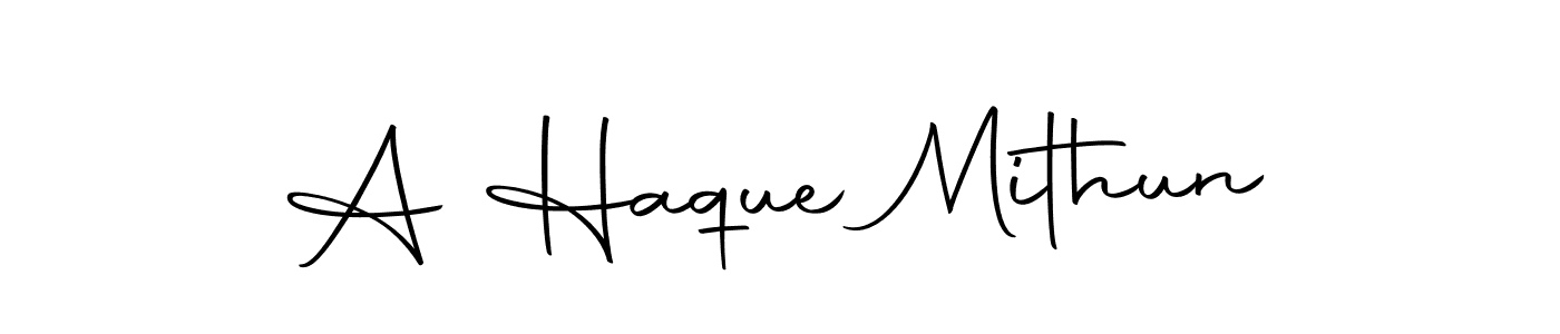 The best way (Autography-DOLnW) to make a short signature is to pick only two or three words in your name. The name A Haque Mithun include a total of six letters. For converting this name. A Haque Mithun signature style 10 images and pictures png