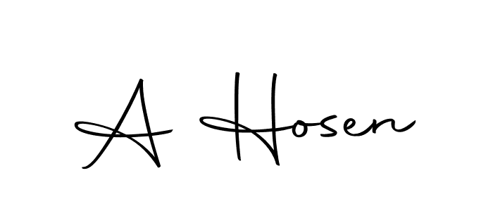 How to make A Hosen name signature. Use Autography-DOLnW style for creating short signs online. This is the latest handwritten sign. A Hosen signature style 10 images and pictures png