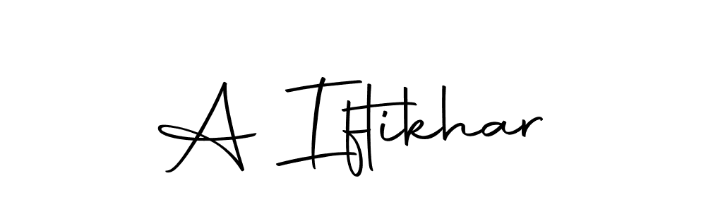 The best way (Autography-DOLnW) to make a short signature is to pick only two or three words in your name. The name A Iftikhar include a total of six letters. For converting this name. A Iftikhar signature style 10 images and pictures png