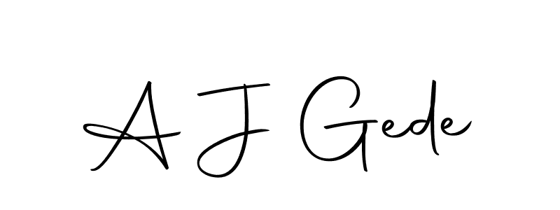 Make a beautiful signature design for name A J Gede. Use this online signature maker to create a handwritten signature for free. A J Gede signature style 10 images and pictures png