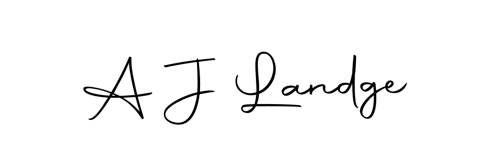 Use a signature maker to create a handwritten signature online. With this signature software, you can design (Autography-DOLnW) your own signature for name A J Landge. A J Landge signature style 10 images and pictures png