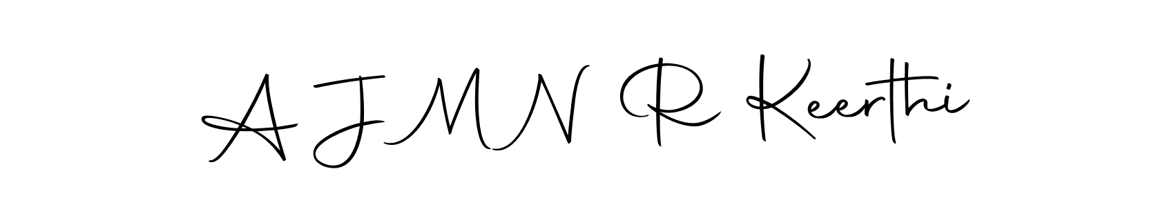 You should practise on your own different ways (Autography-DOLnW) to write your name (A J M N R Keerthi) in signature. don't let someone else do it for you. A J M N R Keerthi signature style 10 images and pictures png