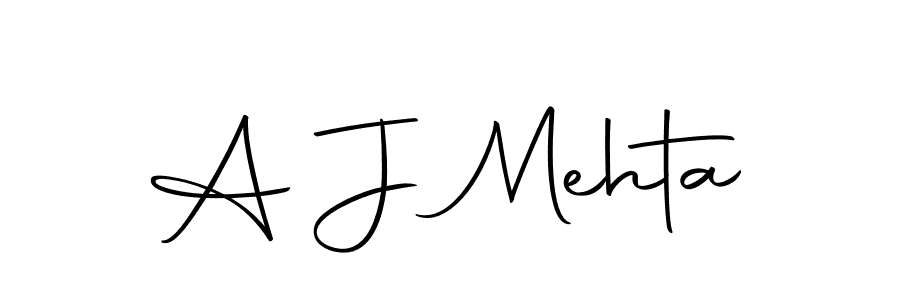 Create a beautiful signature design for name A J Mehta. With this signature (Autography-DOLnW) fonts, you can make a handwritten signature for free. A J Mehta signature style 10 images and pictures png