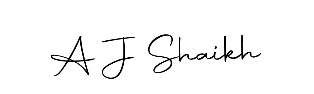 Make a beautiful signature design for name A J Shaikh. With this signature (Autography-DOLnW) style, you can create a handwritten signature for free. A J Shaikh signature style 10 images and pictures png