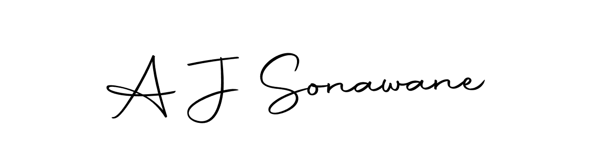 Also we have A J Sonawane name is the best signature style. Create professional handwritten signature collection using Autography-DOLnW autograph style. A J Sonawane signature style 10 images and pictures png