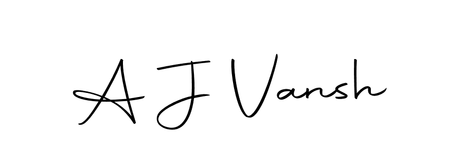 How to make A J Vansh signature? Autography-DOLnW is a professional autograph style. Create handwritten signature for A J Vansh name. A J Vansh signature style 10 images and pictures png