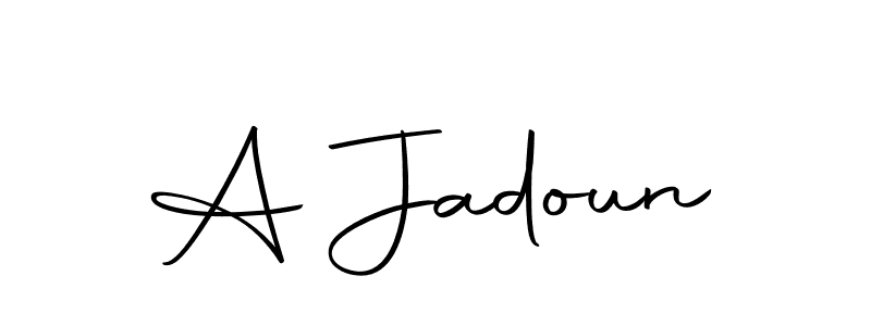 Make a beautiful signature design for name A Jadoun. With this signature (Autography-DOLnW) style, you can create a handwritten signature for free. A Jadoun signature style 10 images and pictures png