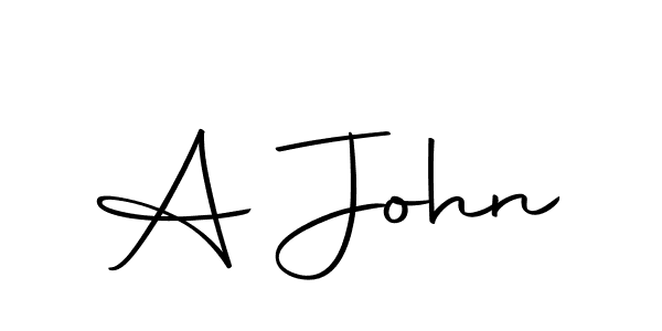 Design your own signature with our free online signature maker. With this signature software, you can create a handwritten (Autography-DOLnW) signature for name A John. A John signature style 10 images and pictures png