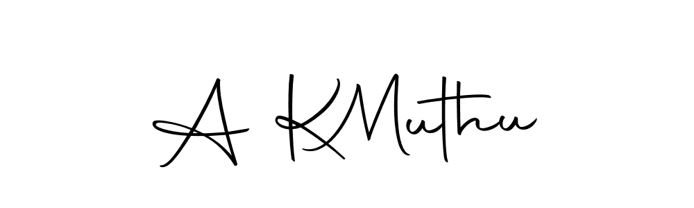 Create a beautiful signature design for name A K  Muthu. With this signature (Autography-DOLnW) fonts, you can make a handwritten signature for free. A K  Muthu signature style 10 images and pictures png