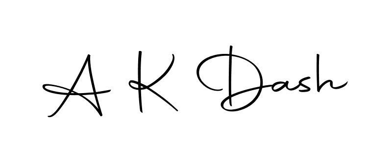 Use a signature maker to create a handwritten signature online. With this signature software, you can design (Autography-DOLnW) your own signature for name A K Dash. A K Dash signature style 10 images and pictures png