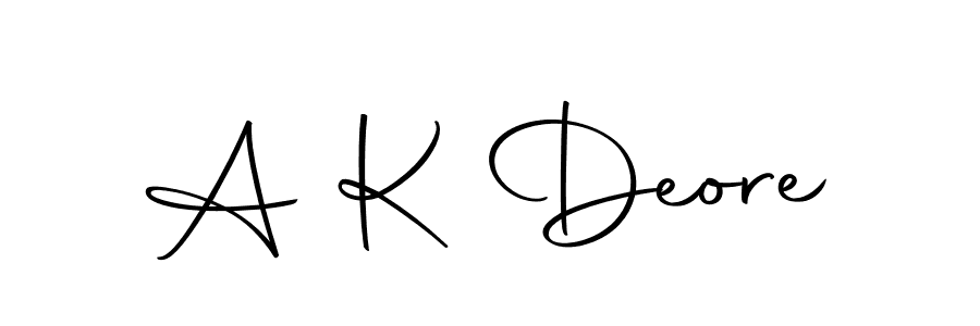 Create a beautiful signature design for name A K Deore. With this signature (Autography-DOLnW) fonts, you can make a handwritten signature for free. A K Deore signature style 10 images and pictures png