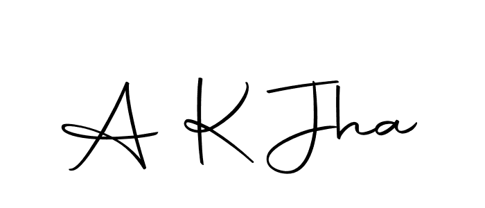 Create a beautiful signature design for name A K Jha. With this signature (Autography-DOLnW) fonts, you can make a handwritten signature for free. A K Jha signature style 10 images and pictures png