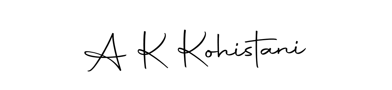 Design your own signature with our free online signature maker. With this signature software, you can create a handwritten (Autography-DOLnW) signature for name A K Kohistani. A K Kohistani signature style 10 images and pictures png