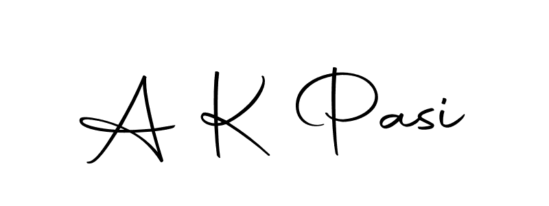 How to make A K Pasi name signature. Use Autography-DOLnW style for creating short signs online. This is the latest handwritten sign. A K Pasi signature style 10 images and pictures png