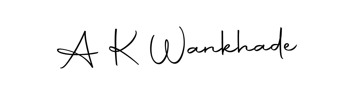 Make a beautiful signature design for name A K Wankhade. With this signature (Autography-DOLnW) style, you can create a handwritten signature for free. A K Wankhade signature style 10 images and pictures png