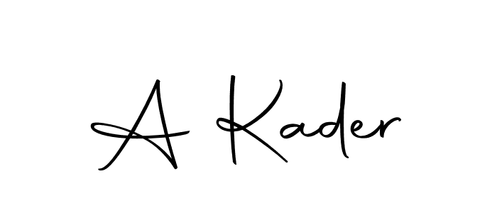 Use a signature maker to create a handwritten signature online. With this signature software, you can design (Autography-DOLnW) your own signature for name A Kader. A Kader signature style 10 images and pictures png