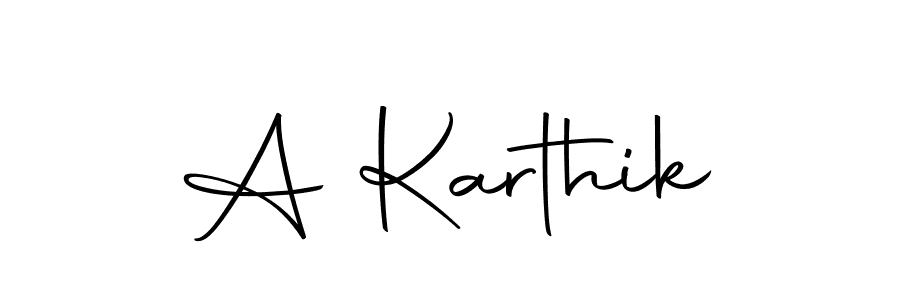 How to make A Karthik signature? Autography-DOLnW is a professional autograph style. Create handwritten signature for A Karthik name. A Karthik signature style 10 images and pictures png