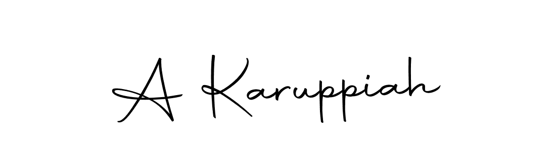 The best way (Autography-DOLnW) to make a short signature is to pick only two or three words in your name. The name A Karuppiah include a total of six letters. For converting this name. A Karuppiah signature style 10 images and pictures png