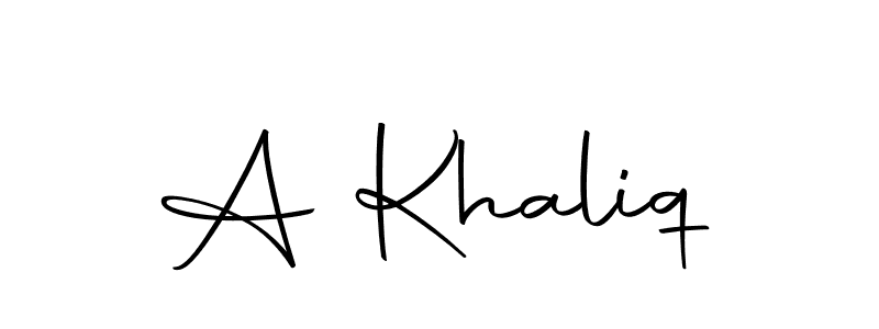 You can use this online signature creator to create a handwritten signature for the name A Khaliq. This is the best online autograph maker. A Khaliq signature style 10 images and pictures png
