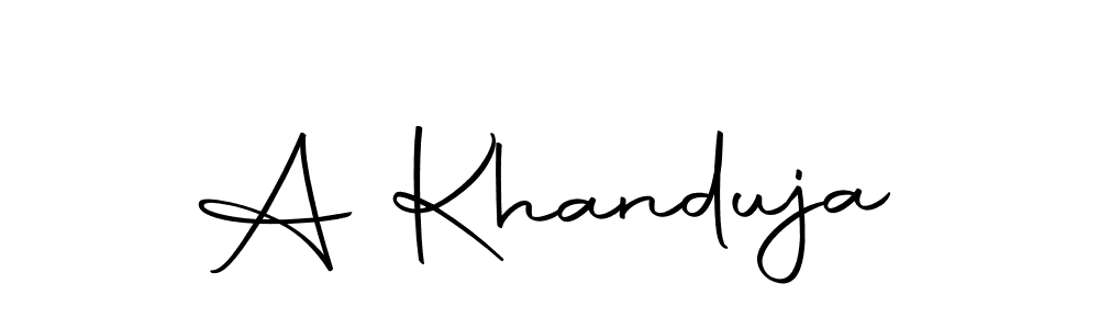 How to make A Khanduja name signature. Use Autography-DOLnW style for creating short signs online. This is the latest handwritten sign. A Khanduja signature style 10 images and pictures png