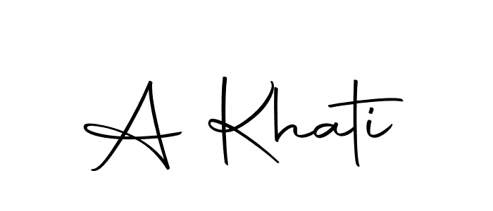 Make a beautiful signature design for name A Khati. Use this online signature maker to create a handwritten signature for free. A Khati signature style 10 images and pictures png
