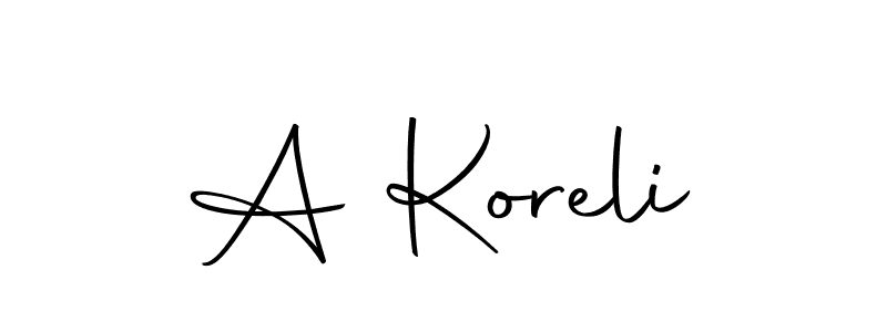 Use a signature maker to create a handwritten signature online. With this signature software, you can design (Autography-DOLnW) your own signature for name A Koreli. A Koreli signature style 10 images and pictures png