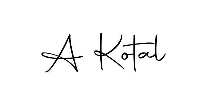 Use a signature maker to create a handwritten signature online. With this signature software, you can design (Autography-DOLnW) your own signature for name A Kotal. A Kotal signature style 10 images and pictures png