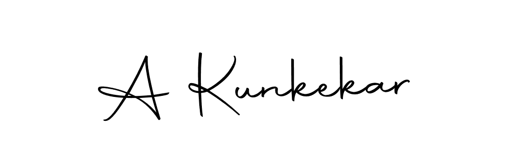 Design your own signature with our free online signature maker. With this signature software, you can create a handwritten (Autography-DOLnW) signature for name A Kunkekar. A Kunkekar signature style 10 images and pictures png