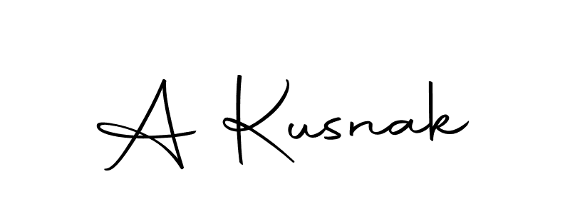 Design your own signature with our free online signature maker. With this signature software, you can create a handwritten (Autography-DOLnW) signature for name A Kusnak. A Kusnak signature style 10 images and pictures png